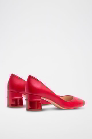 Nappaleren Pumps met Hak Sophie - Rood