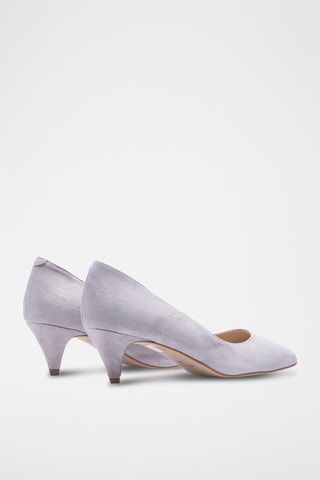 Nubuck Pumps met Hak Nadine - Grijs