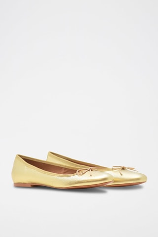 Leren Ballerina's Mariane - Goudkleurig