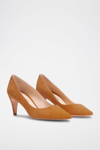 Nubuck Pumps met Hak - Bruin