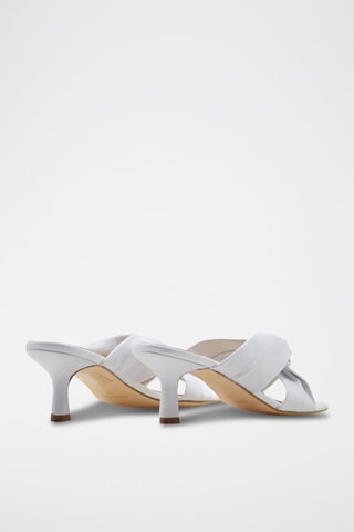 Leren Muiltjes met Hak Kate - Wit