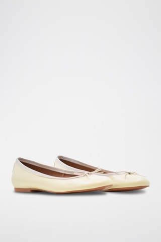 Leren Ballerina's Mariane - Beige