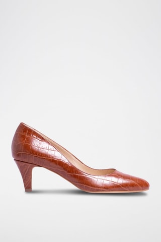 Leren Pumps met Hak - Bruin