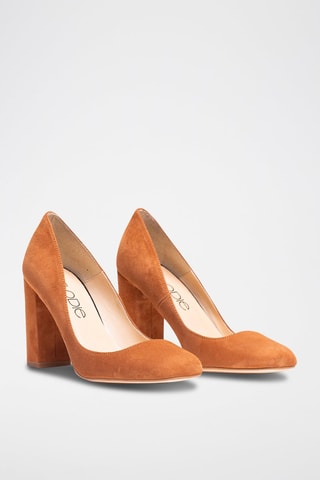 Nubuck en Nappaleren Pumps - Bruin