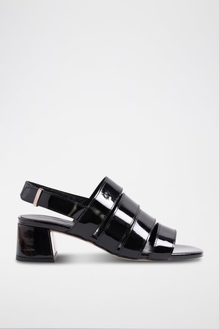 Lakleren Sandalen met Hak Ana - Zwart