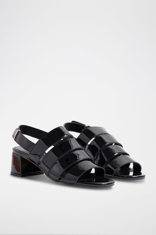 Lakleren Sandalen met Hak Ana - Zwart