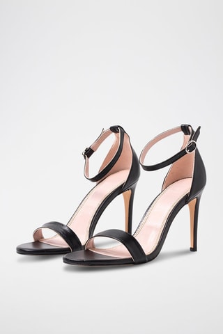 Leren Sandalen met Hak Virginia - Zwart