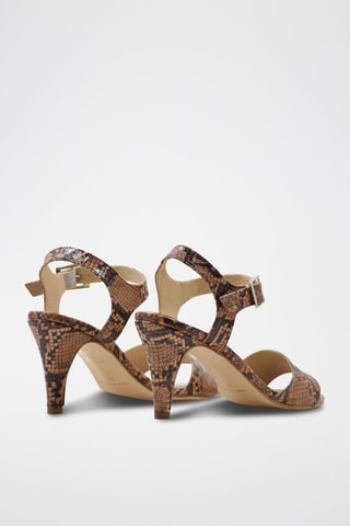 Leren Sandalen met Hak Gloria - Bruin