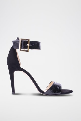 Leren Sandalen met Hak Rocio - Zwart