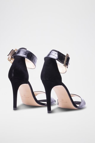 Leren Sandalen met Hak Rocio - Zwart