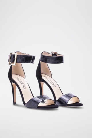 Leren Sandalen met Hak Rocio - Zwart