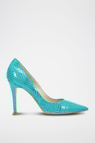 Leren Pumps Heidi - Blauw en groen