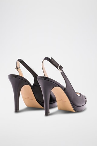 Leren Sandalen met Hak Lara - Zwart