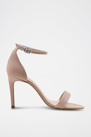 Nubuck Sandalen met Hak Virginia - Beige