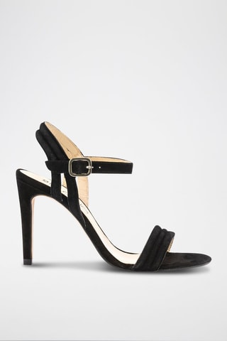 Nubuck Sandalen met Hak Mar - Zwart