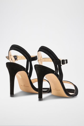 Nubuck Sandalen met Hak Mar - Zwart