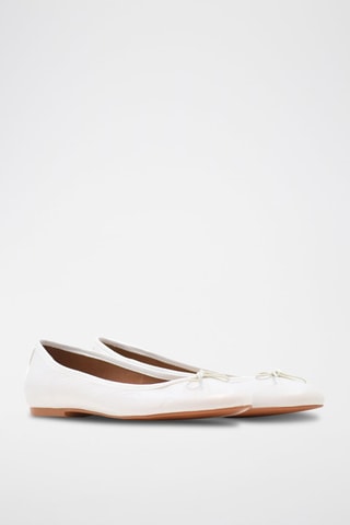 Leren Ballerina's Mariane - Wit