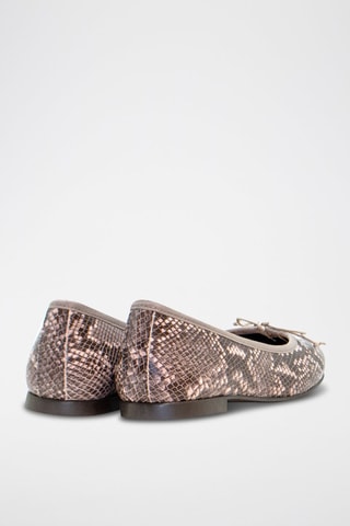 Leren Ballerina's Deborah - Geel