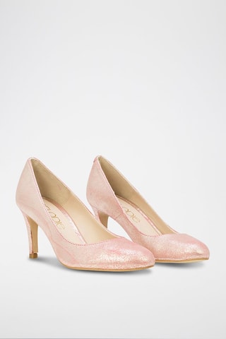 Leren Pumps Otilia - Roze en goudkleurig