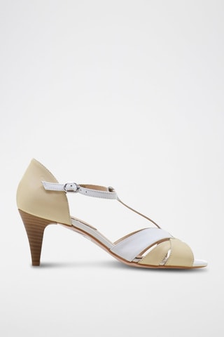 Leren Sandalen met Hak Cristina - Nude