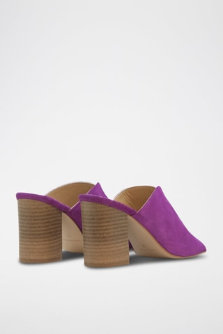 Nubuck Muiltjes met Hak Colette - Paars