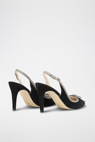 Leren Sandalen met Hak Alba - Zwart