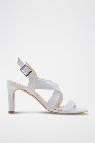 Leren Sandalen met Hak Victoria - Wit