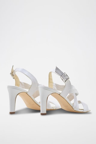 Leren Sandalen met Hak Victoria - Wit