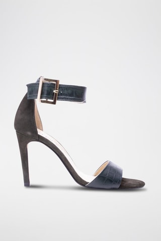 Leren Sandalen met Hak Rocio - Groen