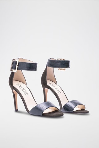 Leren Sandalen met Hak Rocio - Groen