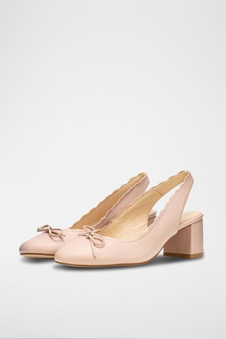 Leren Sandalen met Hak Mina - Roze