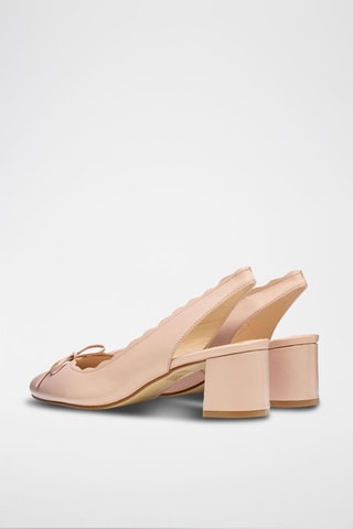 Leren Sandalen met Hak Mina - Roze