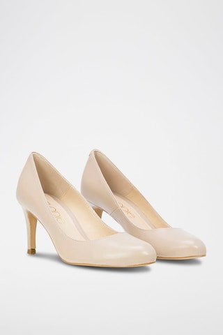 Leren Pumps - Nude