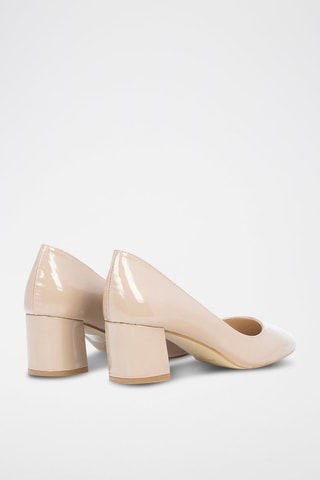 Lakleren Pumps met Hak Sophie - Nude