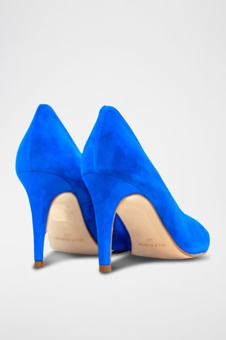 Suède Leren Pumps - Blauw
