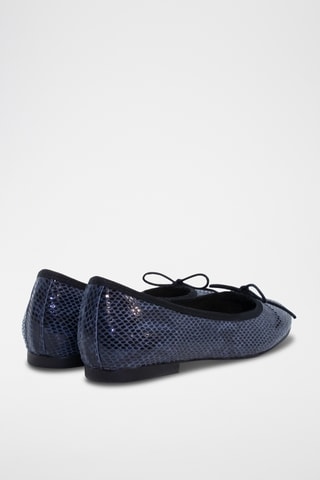 Gelakte Ballerina's - Marineblauw