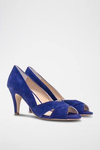 Escarpins en cuir - Bleu marine