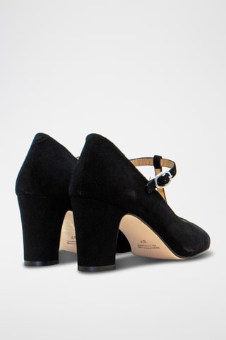 Suède Leren Saloméschoenen - Zwart