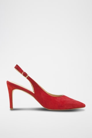 Escarpins en cuir suédé - Rouge