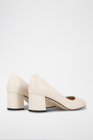 Escarpins en cuir nappa - Écru