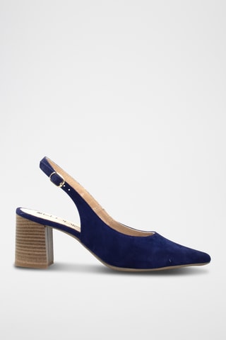 Escarpins en cuir suédé - Bleu marine