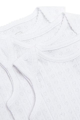 3 bodys en coton biologique Blanc