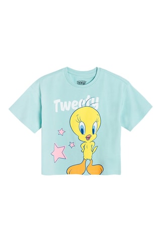 Pyjama Titi Titi et Grosminet Looney Tunes Turquoise