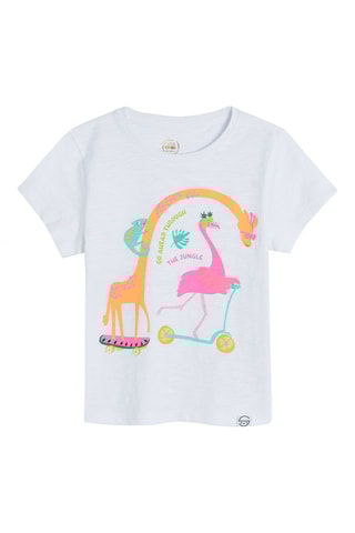 3 t-shirts - Blanc, turquoise et moutarde