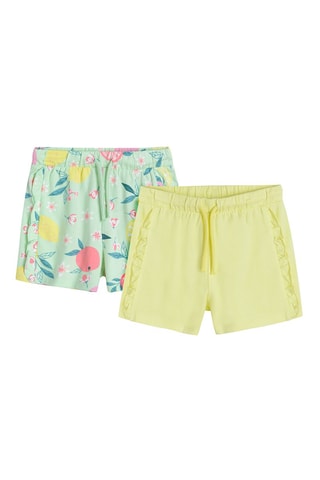 2 shorts Vert et jaune