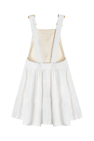 Robe-salopette en lin Blanc