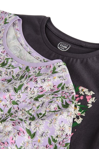 2 t-shirts Mauve et noir