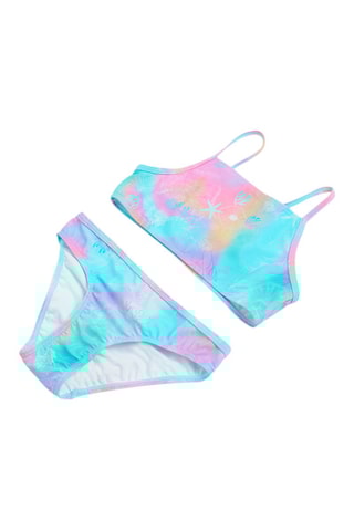 Maillot 2 pièces Turquoise et rose