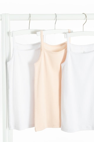 3 débardeurs - Blanc et saumon