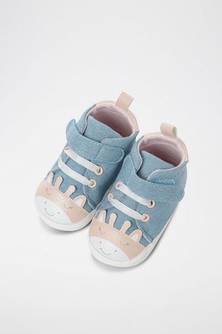 Chaussons en jean à oreilles Bleu clair